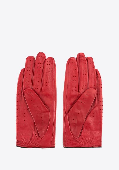 Damskie rękawiczki skórzane samochodowe, czerwony, 46-6L-292-2T-M, Zdjęcie 2