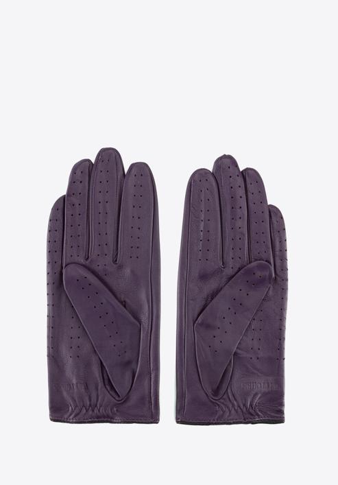 Damskie rękawiczki skórzane samochodowe, fioletowy, 46-6L-292-2T-M, Zdjęcie 2