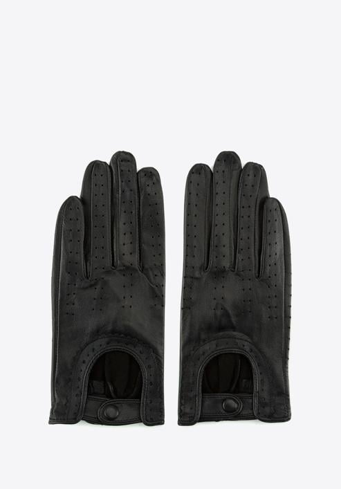 Damskie rękawiczki skórzane samochodowe, czarny, 46-6L-292-1-M, Zdjęcie 3