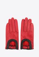 Damskie rękawiczki skórzane samochodowe, czerwony, 46-6L-292-2T-M, Zdjęcie 3