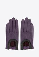 Damskie rękawiczki skórzane samochodowe, fioletowy, 46-6L-292-2T-M, Zdjęcie 3
