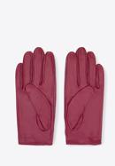 Damskie rękawiczki skórzane samochodowe klasyczne, karminowy, 46-6A-002-5-L, Zdjęcie 2