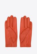 Damskie rękawiczki skórzane samochodowe klasyczne, pomarańczowy, 46-6A-002-9-M, Zdjęcie 2