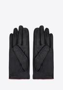 Damskie rękawiczki skórzane samochodowe z ozdobnym obszyciem, czarny, 46-6A-292-1-XS, Zdjęcie 2
