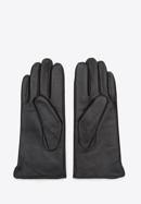Damskie rękawiczki skórzane z fantazyjnymi szwami, czarny, 44-6A-004-2-S, Zdjęcie 3