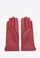 Damskie rękawiczki skórzane z fantazyjnymi szwami, czerwony, 44-6A-004-1-M, Zdjęcie 3