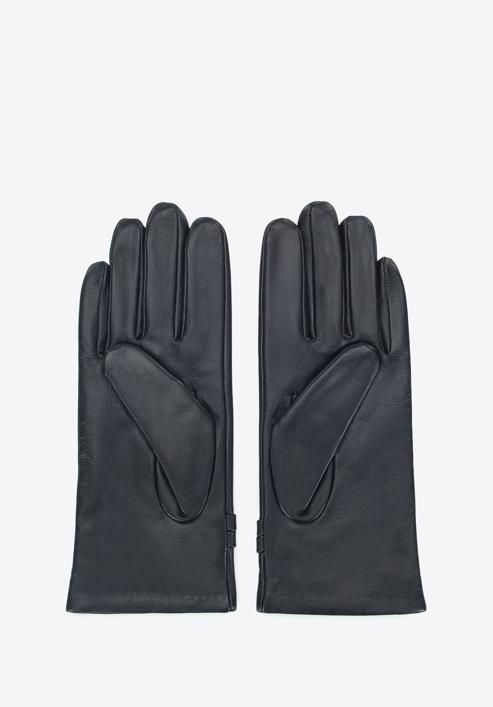 Women's buckle detail leather gloves, black, 39-6A-013-7-M, Photo 2
