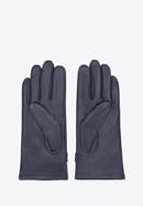 Women's buckle detail leather gloves, navy blue, 39-6A-013-7-L, Photo 2