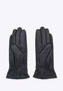 Damskie rękawiczki skórzane z kokardką, ciemny brąz, 39-6-550-GC-L, Zdjęcie 2