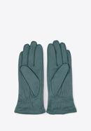 Damskie rękawiczki skórzane z kokardką, morski, 39-6-550-GC-L, Zdjęcie 2