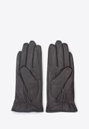 Damskie rękawiczki skórzane z kokardką, ciemny brąz, 39-6-551-BB-M, Zdjęcie 2