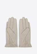 Damskie rękawiczki skórzane z kokardką, beżowy, 39-6-551-BB-L, Zdjęcie 3