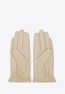 Damskie rękawiczki skórzane z kokardką, kremowy, 39-6-551-BB-L, Zdjęcie 3