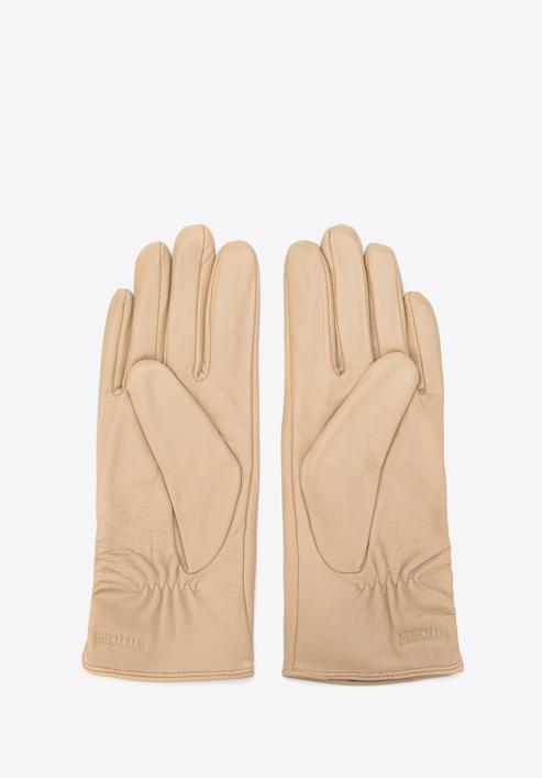 Women's leather gloves, beige, 44-6A-006-6A-M, Photo 2