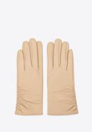 Women's leather gloves, beige, 44-6A-006-6A-M, Photo 3
