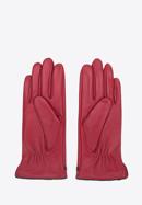 Women's leather gloves with stitch detail, red, 39-6A-011-3-S, Photo 2