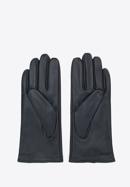 Damskie rękawiczki skórzane z ozdobnym stębnowaniem, czarny, 39-6A-007-8-S, Zdjęcie 2