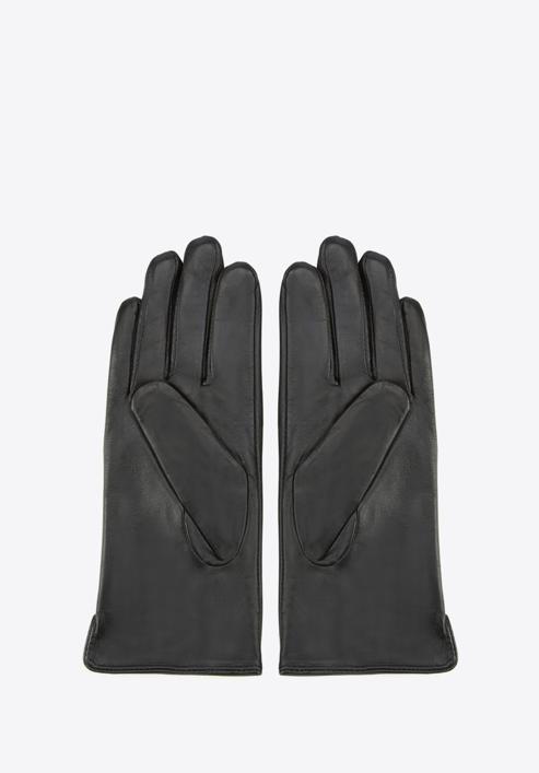 Damskie rękawiczki skórzane z pionowymi przeszyciami, czarny, 39-6L-202-1-X, Zdjęcie 2