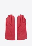 Damskie rękawiczki skórzane z przeszyciami, czerwony, 39-6-640-3-L, Zdjęcie 2