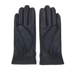 Damskie rękawiczki skórzane z supełkiem, czarny, 39-6A-009-1-M, Zdjęcie 1