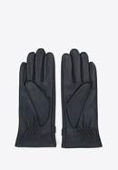 Women's leather gloves with knot detail, black, 39-6A-009-Z-M, Photo 2