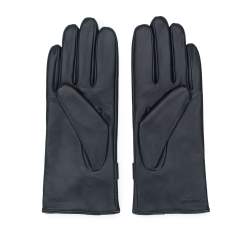 Damskie rękawiczki skórzane z wycięciem i klamerką, czarny, 39-6A-005-1-XL, Zdjęcie 1