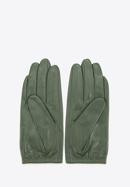 Damskie rękawiczki skórzane z wytłoczoną różą, zielony, 45-6-523-1-S, Zdjęcie 2