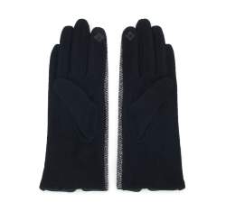 Damskie rękawiczki w melanżowy wzór, czarno-biały, 47-6A-006-1X-U, Zdjęcie 1