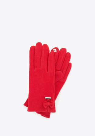 Women's wool gloves with touchscreen technology fingertip, red, 47-6-X92-3-U, Photo 1