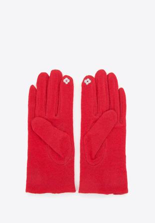 Women's wool gloves with touchscreen technology fingertip, red, 47-6-X92-3-U, Photo 1