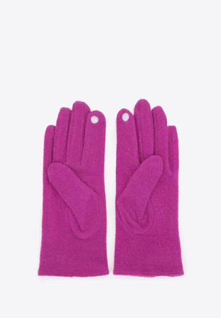 Women's wool gloves with touchscreen technology fingertip, purple, 47-6-X92-P-U, Photo 1