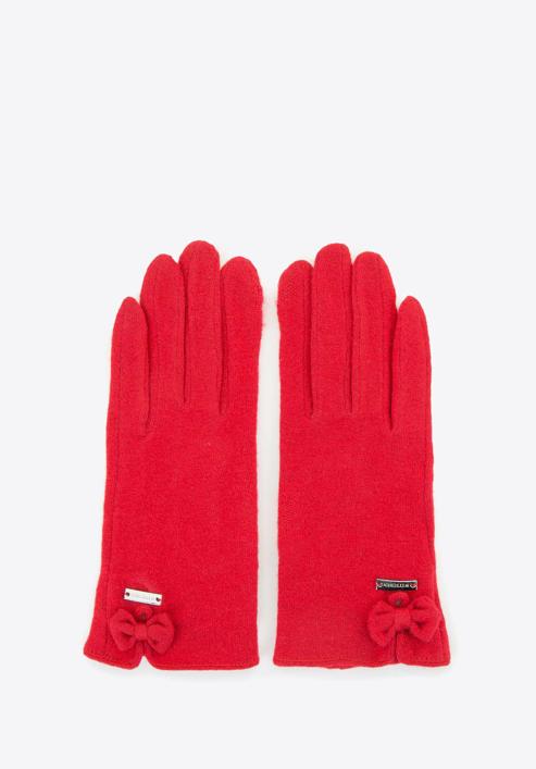 Damskie rękawiczki wełniane do smartfona, czerwony, 47-6-X92-P-U, Zdjęcie 3