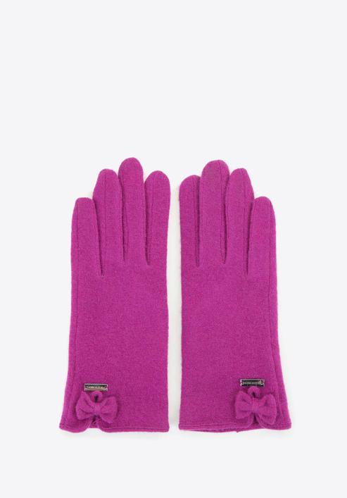 Women's wool gloves with touchscreen technology fingertip, purple, 47-6-X92-3-U, Photo 3