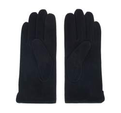Damskie rękawiczki welurowe, czarny, 44-6A-017-1-M, Zdjęcie 1