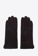 Damskie rękawiczki welurowe, ciemny brąz, 44-6A-017-1-S, Zdjęcie 3