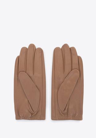 Damskie rękawiczki z gładkiej skóry, jasny brąz, 46-6-309-L-X, Zdjęcie 1