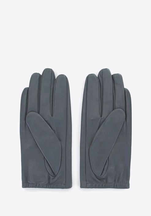 Damskie rękawiczki z gładkiej skóry, grafitowy, 46-6-309-A-L, Zdjęcie 2