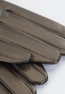 Women's smooth leather gloves, dark brown, 46-6-309-G-L, Photo 4