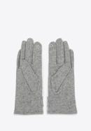 Women's flower detail gloves, grey, 47-6A-001-8-U, Photo 2