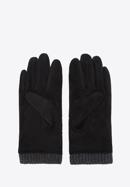 Men's gloves with ribbed cuffs, black, 39-6P-020-1-S/M, Photo 2