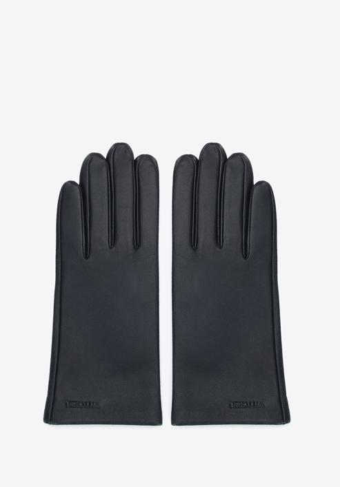 Women's plain leather gloves, black, 39-6A-012-1-L, Photo 3