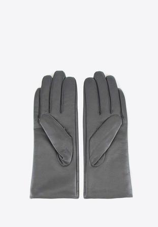 Women's leather gloves with stitch detailing, grey, 44-6-526-S-M, Photo 1