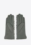 Damskie rękawiczki ze skóry z wężowym motywem, szary, 39-6-914-S-XL, Zdjęcie 2