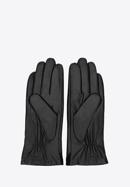 Damskie rękawiczki ze skóry z zamszową wstawką, czarny, 44-6-525-BB-M, Zdjęcie 2