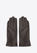 Damskie rękawiczki ze skóry z zamszową wstawką, brązowy, 44-6-525-BB-M, Zdjęcie 2