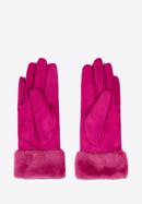 Women's gloves with faux fur cuffs, pink, 39-6P-010-P-S/M, Photo 2