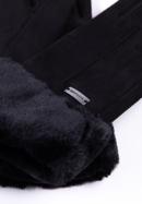 Damskie rękawiczki ze sztucznym futerkiem, czarny, 39-6P-010-6A-S/M, Zdjęcie 4