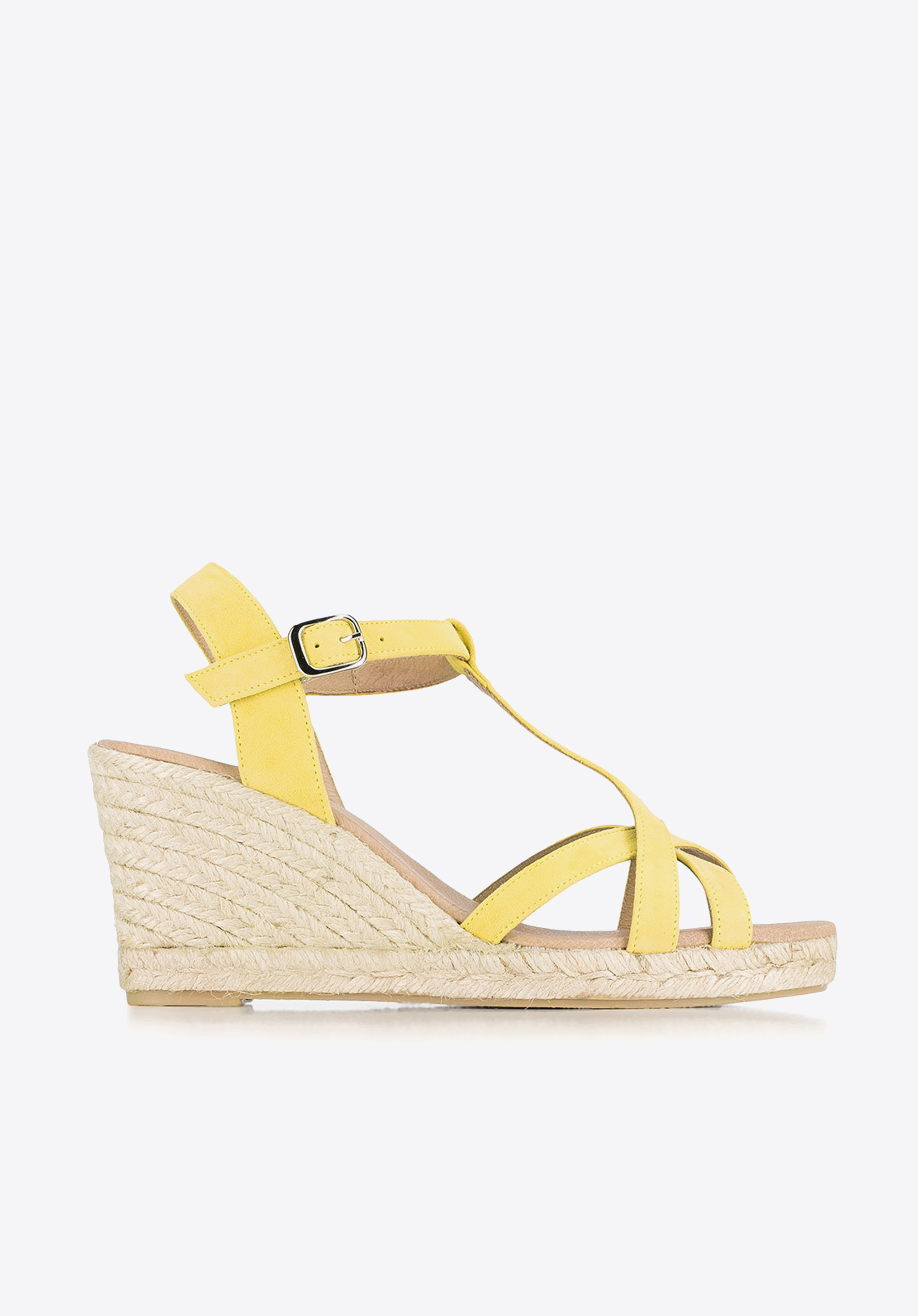 Damskie sandały espadryle z zamszu