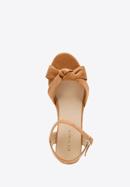 Women's wedge sandals with a decorative knot, , 96-DP-803-9-39, Photo 4