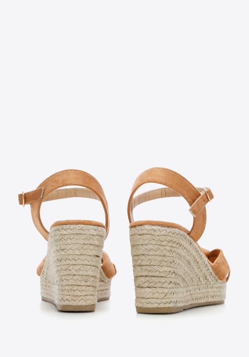 Women's wedge sandals with a decorative knot, , 96-DP-803-5-37, Photo 5